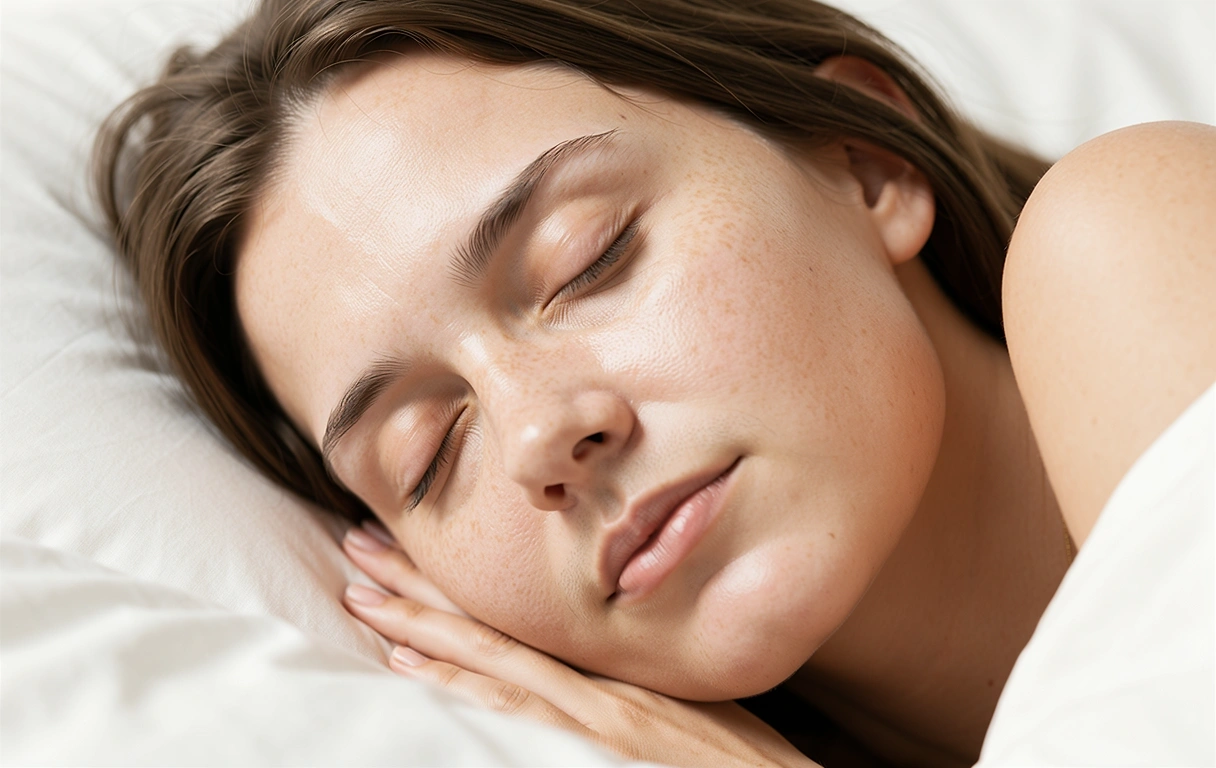 Friedlich schlafende Person